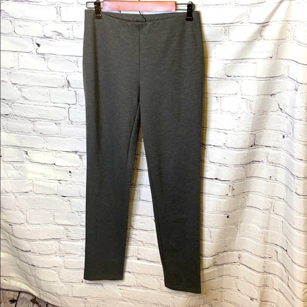 J. Jill Slim Leg Gray Pull On Elastic Waist Stretch Slim Leg Pants Size Small